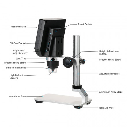 Электронный цифровой микроскоп WIFI 1-1000X 
