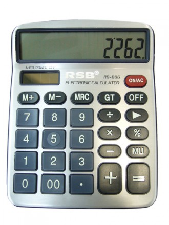Настольный калькулятор 12 разрядный RSB RD-886 
