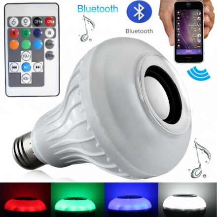 Bluetooth лампа колонка с динамиком RGB c пультом 