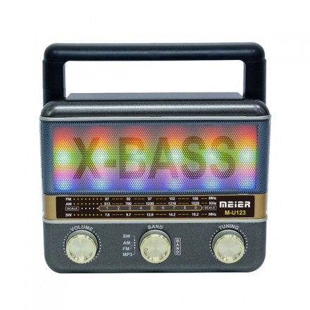 FM радио подсветка в такт музыке сетевое Meier M-U123 