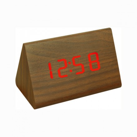 Часы электронные настольные VST 864-1 красные цифры (темно-коричневый) 