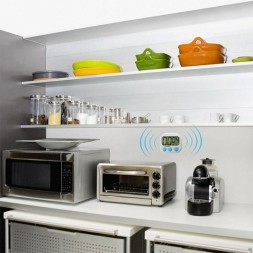 Электронный кухонный таймер с магнитом для холодильника белый