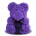 Мишка из роз 3d 40 см фиолетовый в коробке 