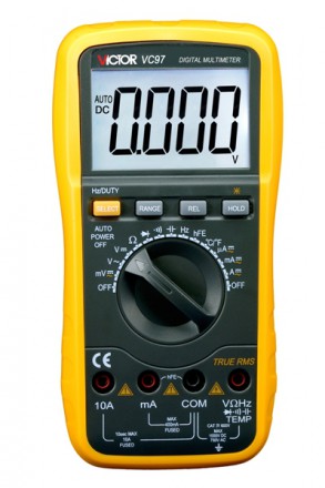 Цифровой мультиметр Victor VC97 со звуковой прозвонкой, функцией измерения температуры и частоты 