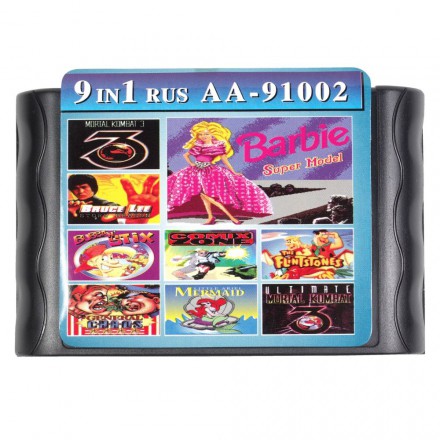 Картридж Sega 16 в 1 (AB-16001)  ARIEL /TALE SPIN  /FLINTSTONES/DIZZY  /FANT 