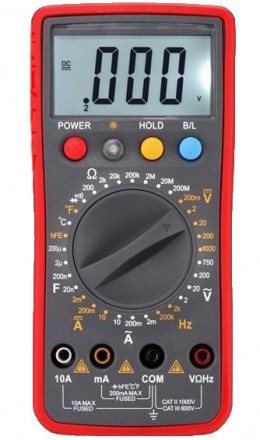 Цифровой мультиметр WH868 со звуковой прозвонкой функцией измерения частоты и температуры 