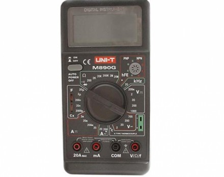 Цифровой мультиметр М 890 G (DT 890 G) c термопарой, звуковой прозвонкой и функцией измерения частоты 