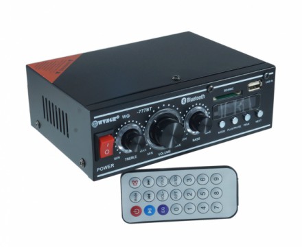 Мини аудио усилитель USB, FM, SD WR777BT c с блютуз 