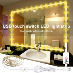 Светодиодная LED лента 2835 желтая 0,3 м, USB, управление яркостью, IP65
