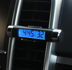 Автомобильный термометр для авто в машину c часами