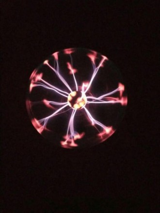 Светильник плазменный шар тесла (плазма лампа) 20 см высота 11 см диаметр 
