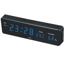 Часы электронные настенные цифровые VST 805S-5 термометр, гигрометр, дата