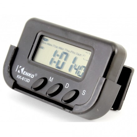 Электронные автомобильные часы для авто Kenko 613D c будильником 