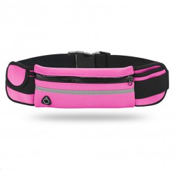 Поясная сумка для бега (пояс для телефона и смартфона) розовая