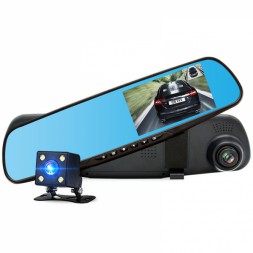 Зеркало видеорегистратор с камерой заднего вида Vehicle Blackbox