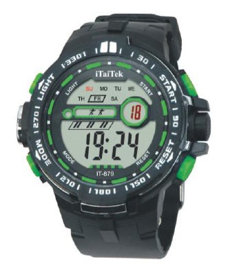Часы электронные наручные iTaiTek IT-879 Зеленый 