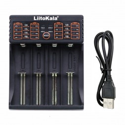 Универсальное зарядное устройство LiitoKala Lii-402 зарядка для четырех аккумуляторов