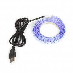 USB cветодиодная LED лента подсветка для телевизора и монитора синяя 1 м IP65