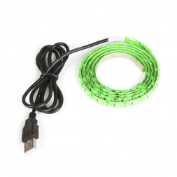USB cветодиодная LED лента подсветка для телевизора и монитора зеленая 1 м IP65