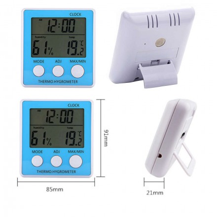 Термометр гигрометр TH021 с будильником 