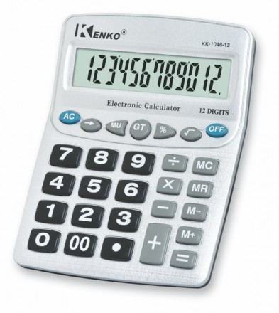 Настольный калькулятор 12 разрядный Kenko KK-1048-12 