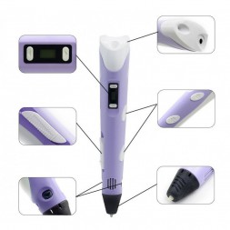 3D ручка 3D Pen 2 Помощник  Фиолетовая