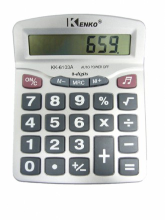Настольный калькулятор 8  разрядный Kenko KK-6103A 
